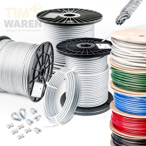 Stahlseil ummantelt pvc set - stahlseil,