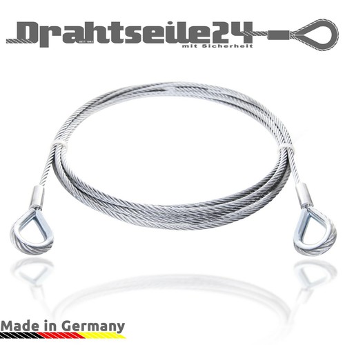 Drahtseil mit kausche 2mm - mit,
