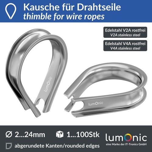 100x drahtseil kausche - drahtseil,